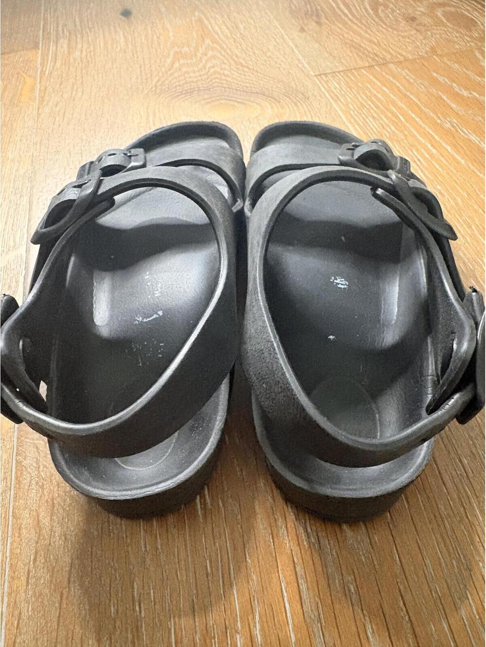 Birkenstock Black EVA Classic Two-Strap Sandals Lightweight Comfort Kids - Picture 5 of 9